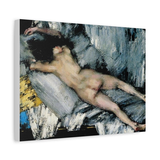 Nude in the Studio by János Vaszary Matte Stretched Canvas: Wall Art Poster