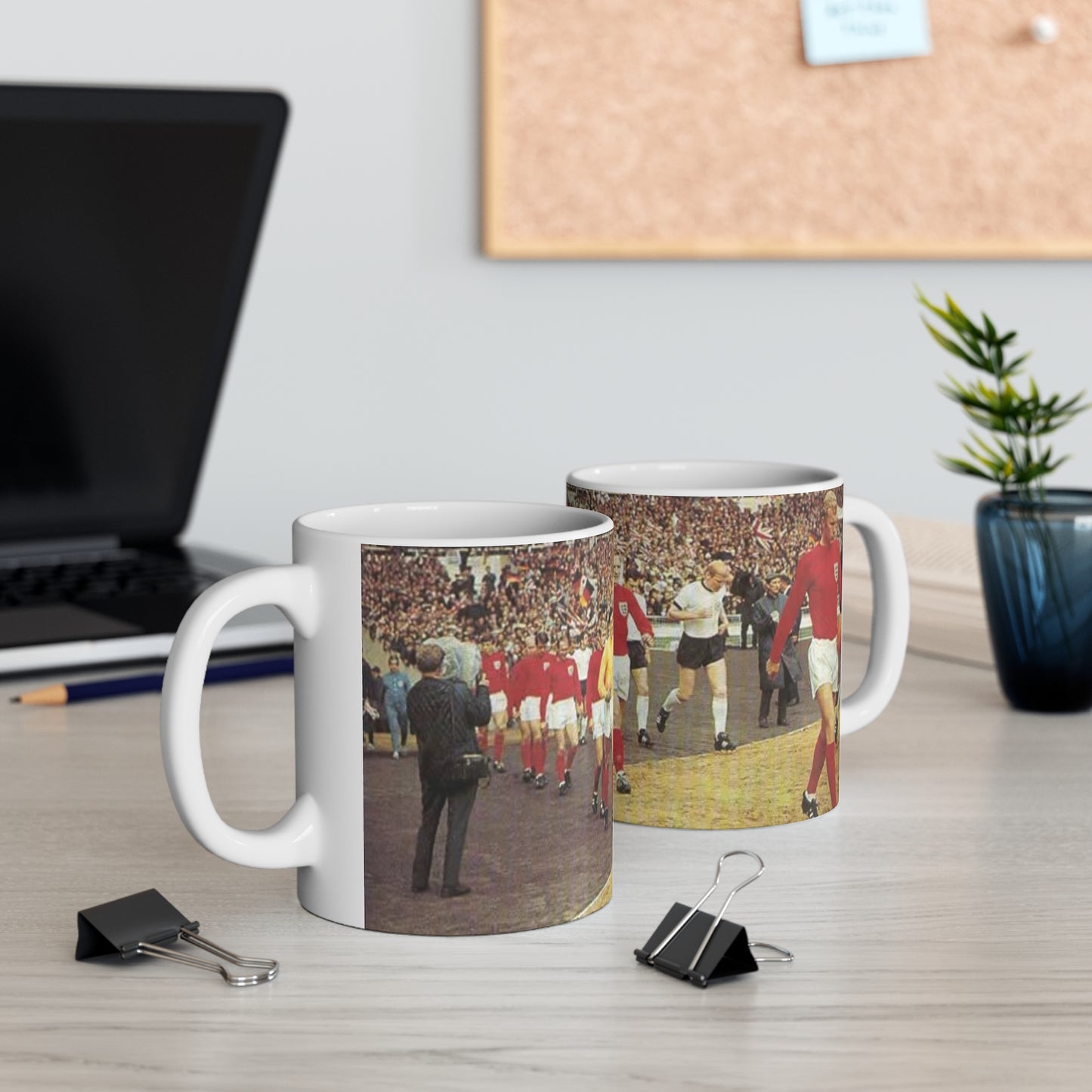 1966 World Cup Final Football Mug — Retro Soccer Match Scene 11oz