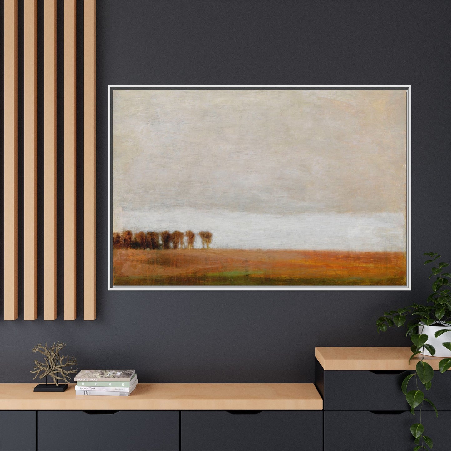 View of Jaegersborg Allé, North of Copenhagen by Vilhelm Hammershøi Framed Matte Canvas Wall Art Print