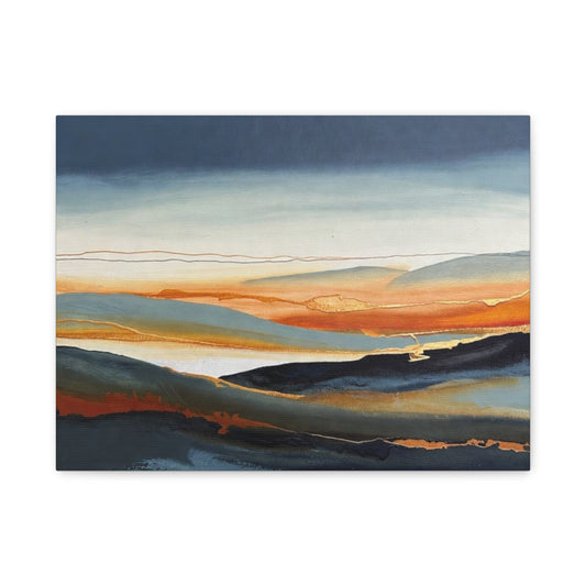 Abstract Coastal Sunset Canvas Print — Matte Stretched Wall Art