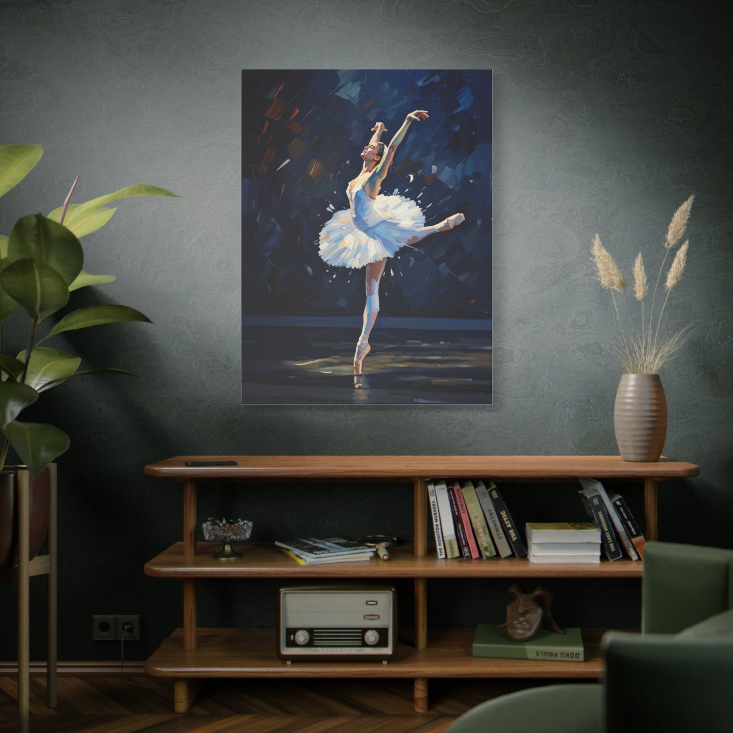 Ballerina Dance Matte Canvas Wall Art — Stretched 1.25"