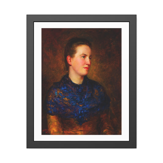 Framed Art Poster — Vintage Portrait Print in Black Frame
