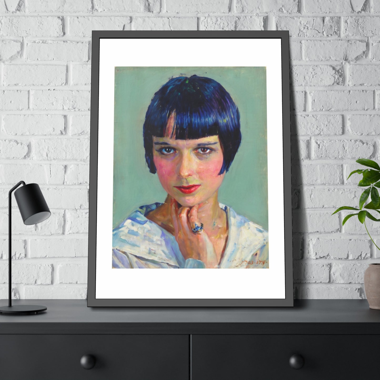 Vintage Portrait Framed Poster — 1920s Flapper Art Print