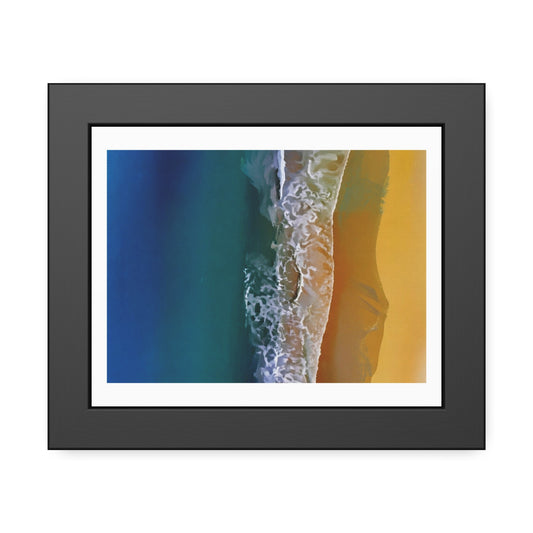 Coastal Waves Framed Poster — Beach Ocean Photography Wall Art
