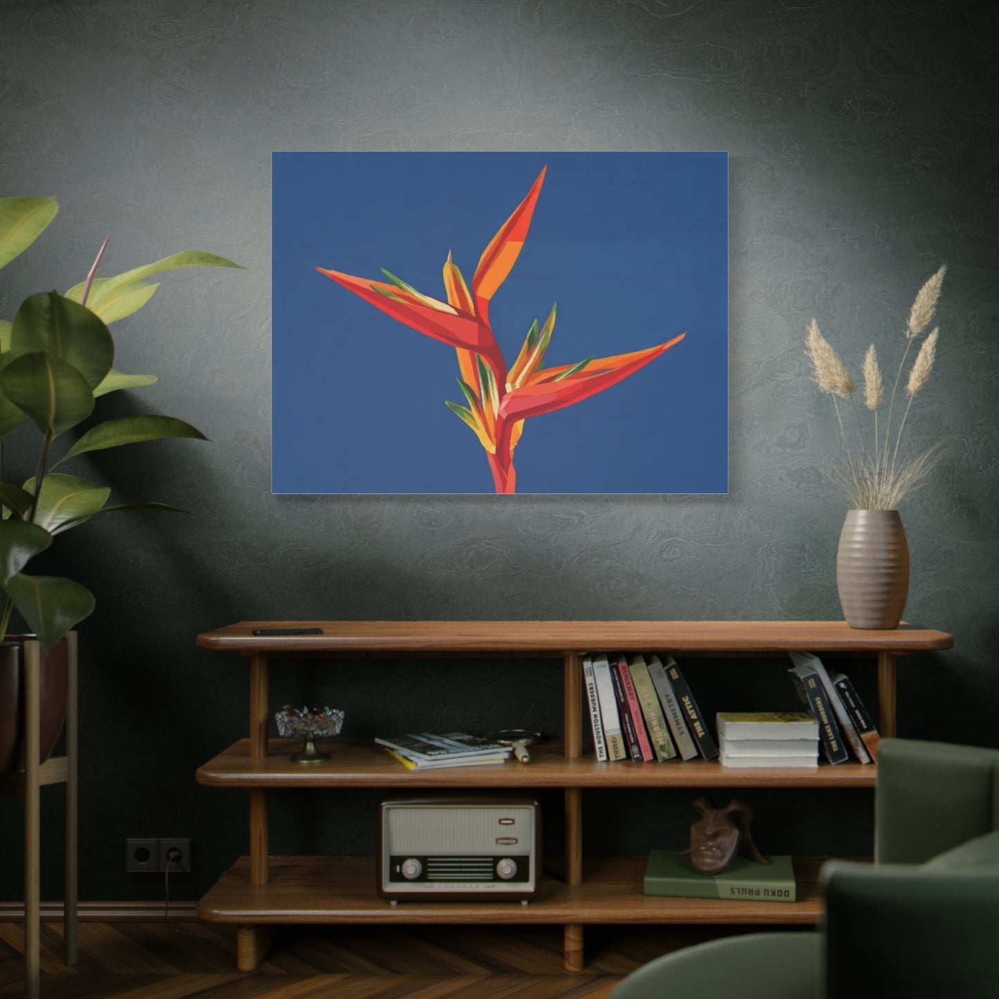 Bird of Paradise Floral Canvas Print — Matte Stretched Wall Art