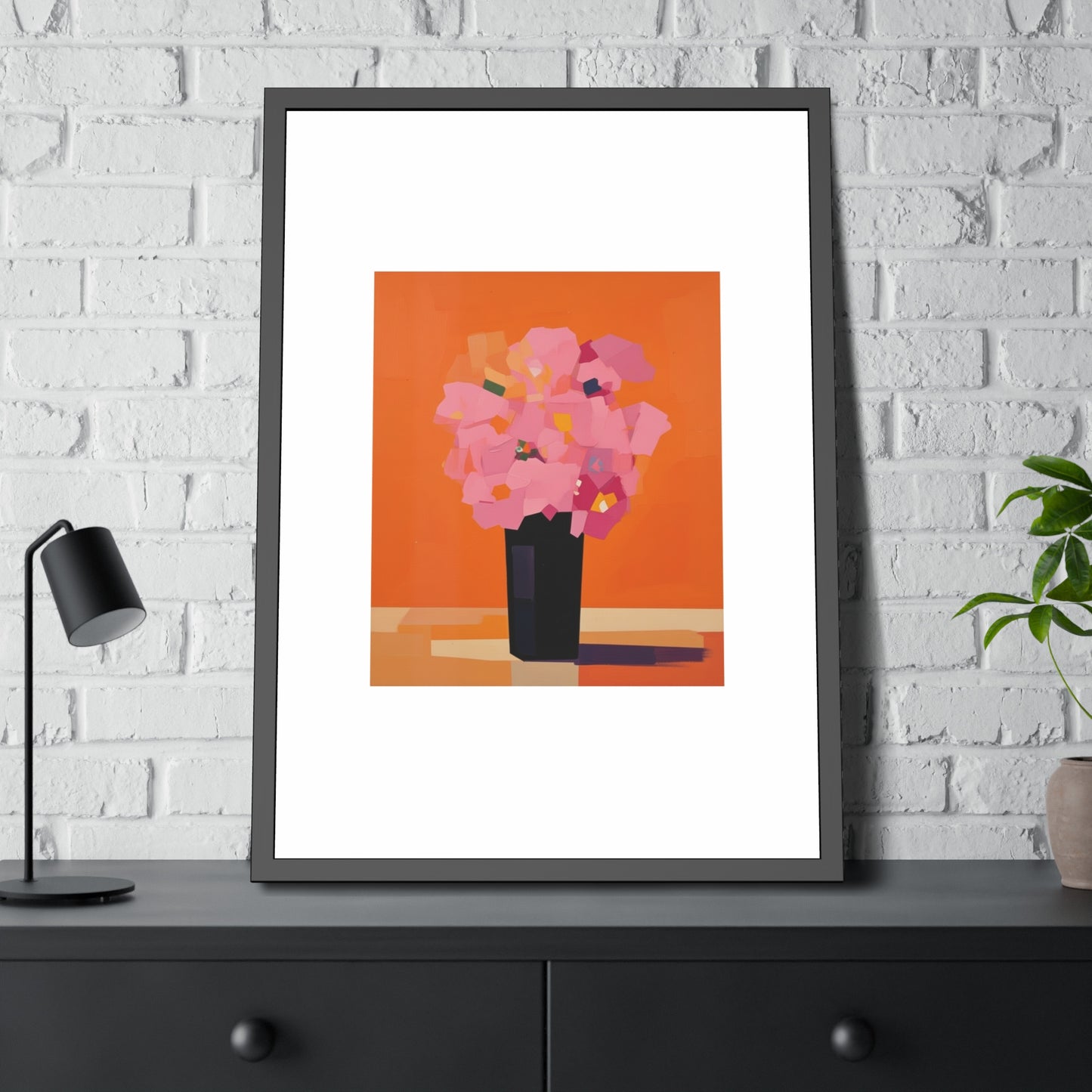 Floral Still Life Framed Poster — Pink Bouquet Art Print