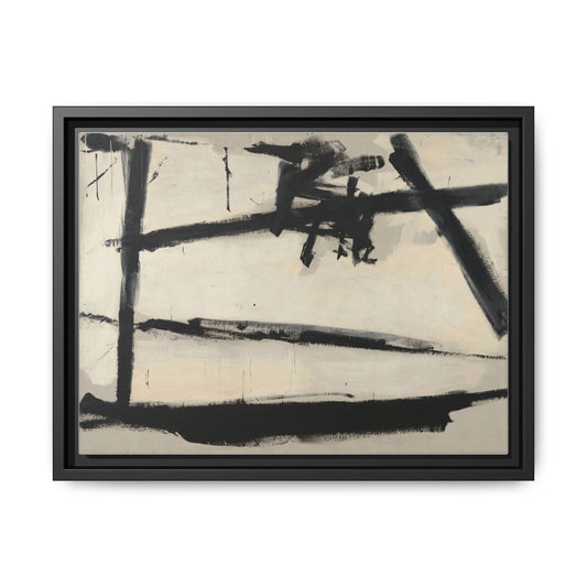 Painting Number 2 by Franz Kline Framed Abstract Canvas Art Print