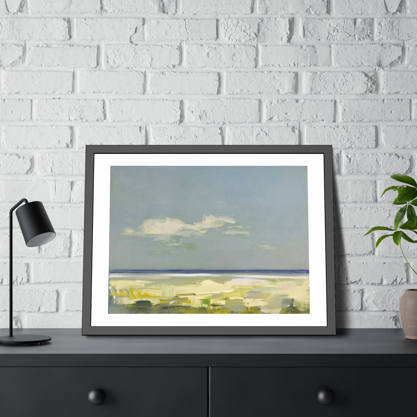 Framed Beach Print Poster — Coastal Landscape Wall Art
