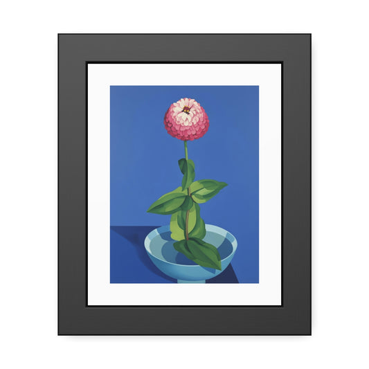 Framed Poster — Pink Bloom Still Life Wall Art
