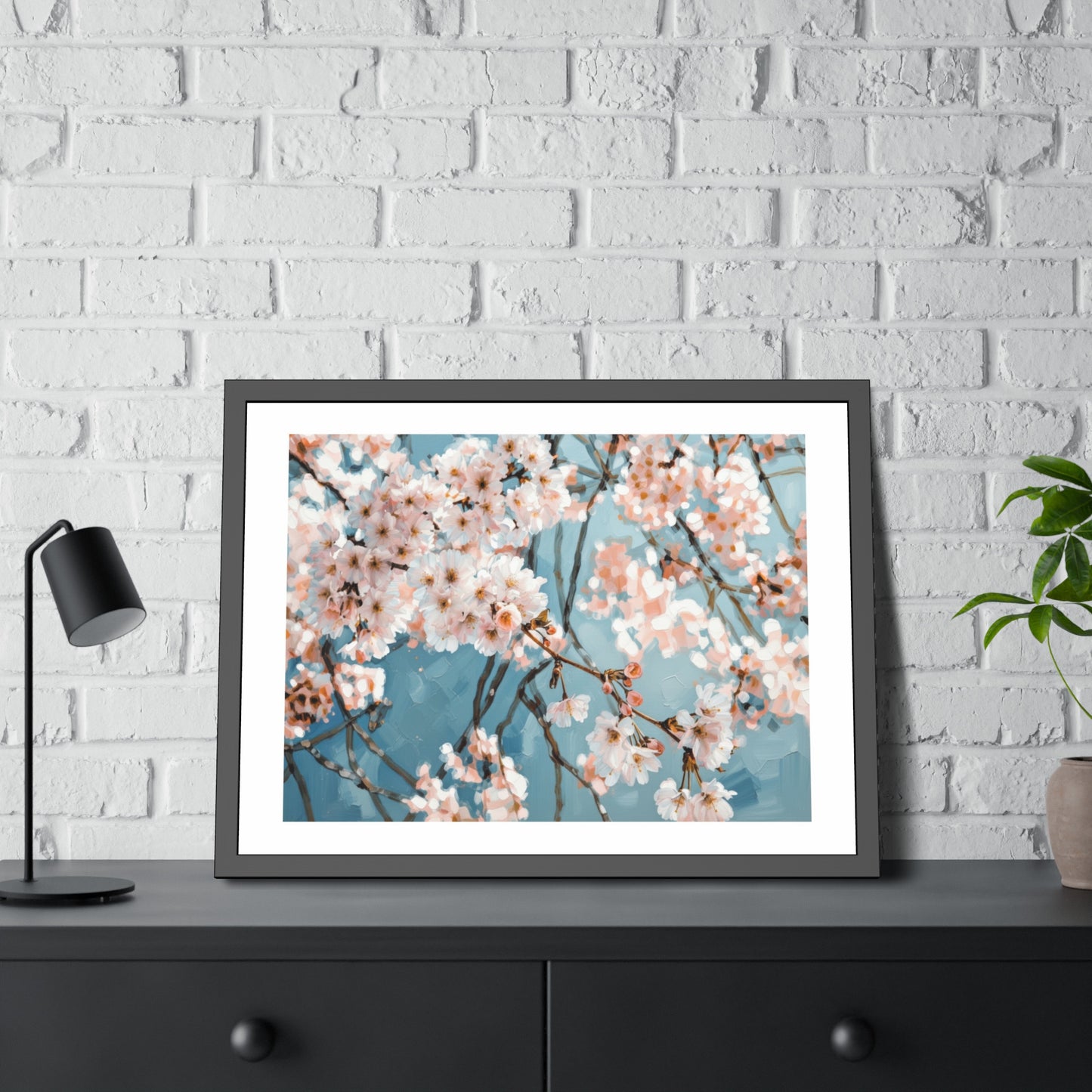 Cherry Blossom Framed Poster — Floral Wall Art Print