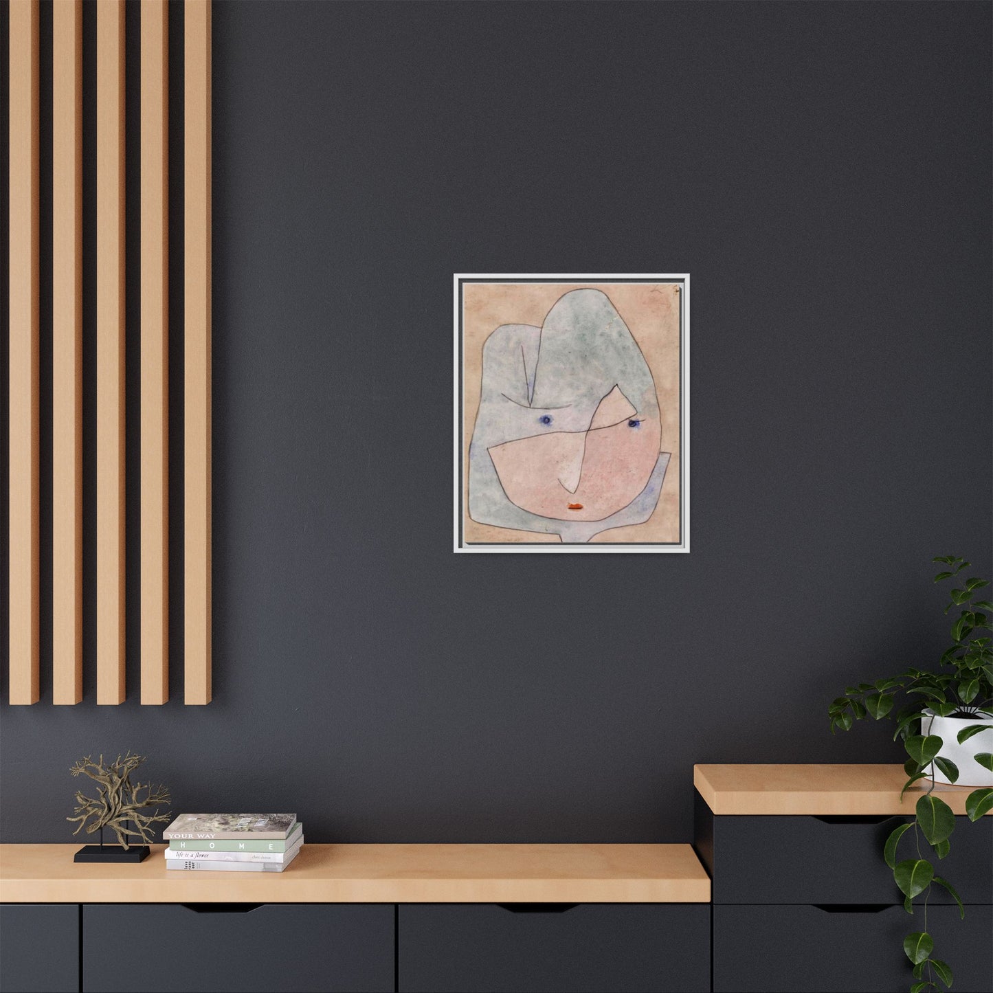 This Bloom is About to Wither by Paul Klee Framed Matte Canvas Wall Art Print