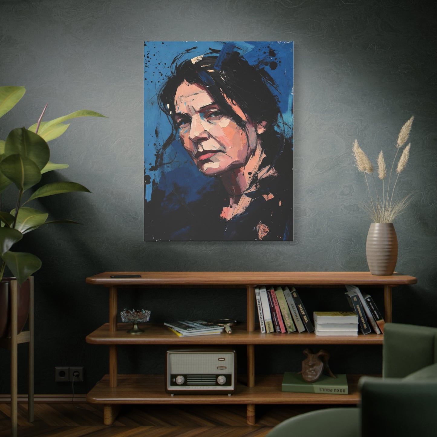 Expressionist Portrait Canvas — Matte Stretched Wall Art