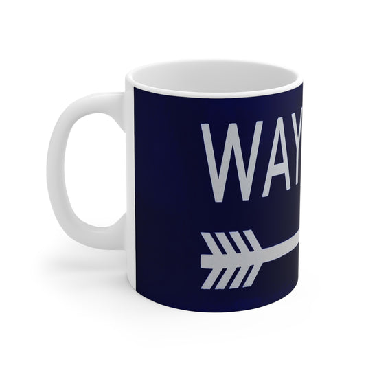 Mug — 'Way Out' Arrow Coffee Mug,