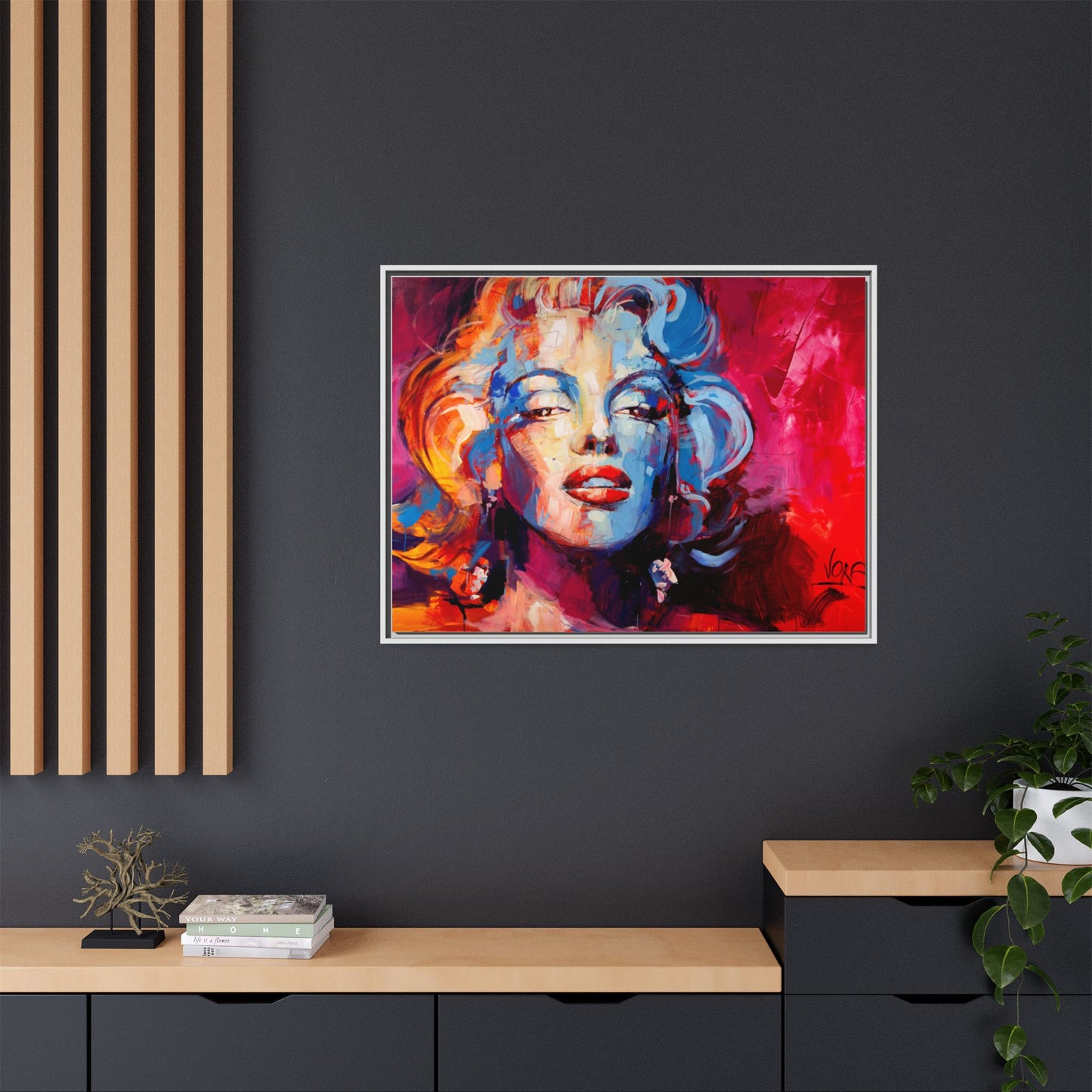 Marilyn Monroe attributed to Voke Matte Canvas Framed Wall Art