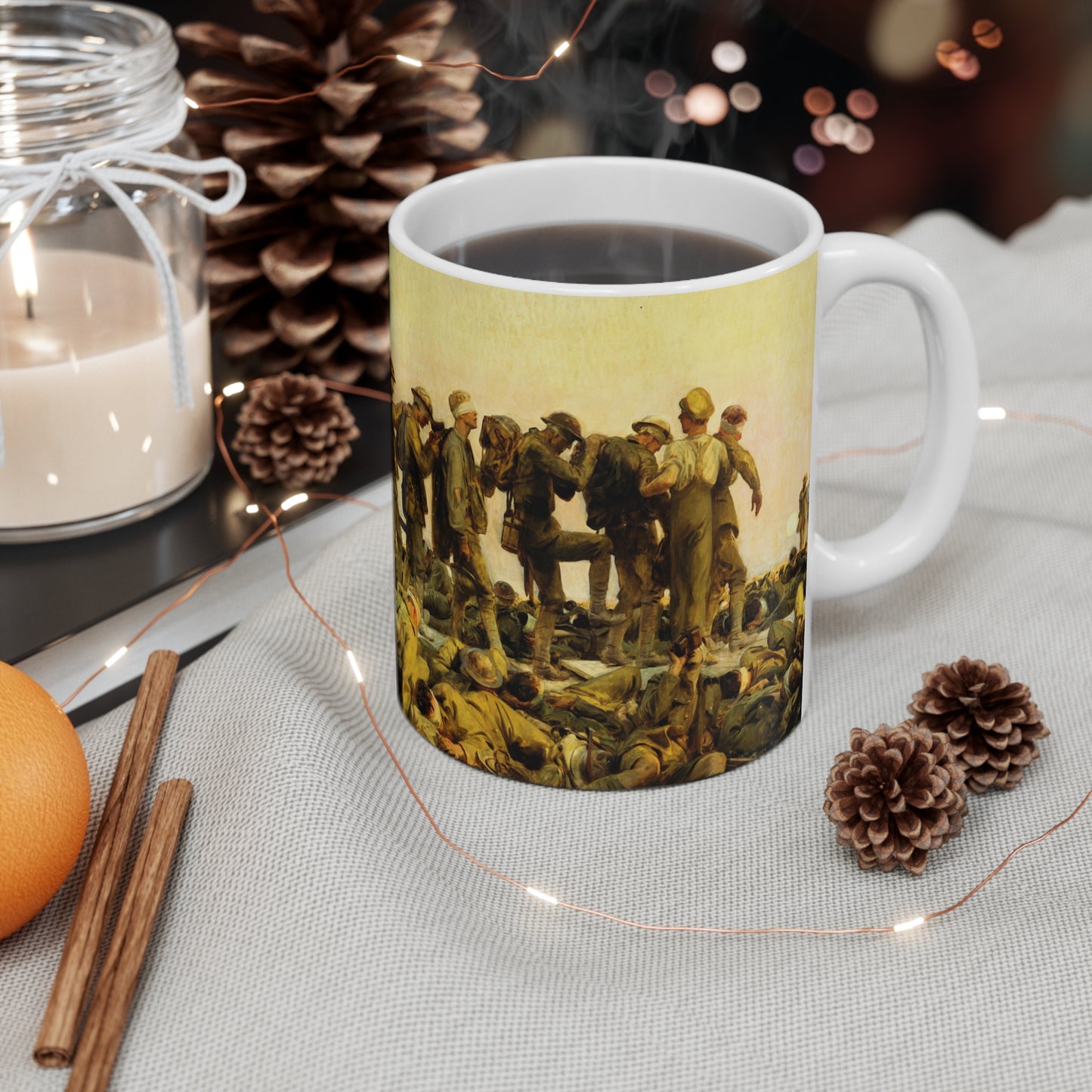 War Memorial Coffee Mug — Vintage Soldiers World War I Tribute