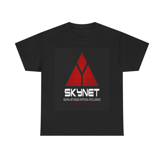 Skynet Logo Tee — Retro Red AI Graphic T-Shirt