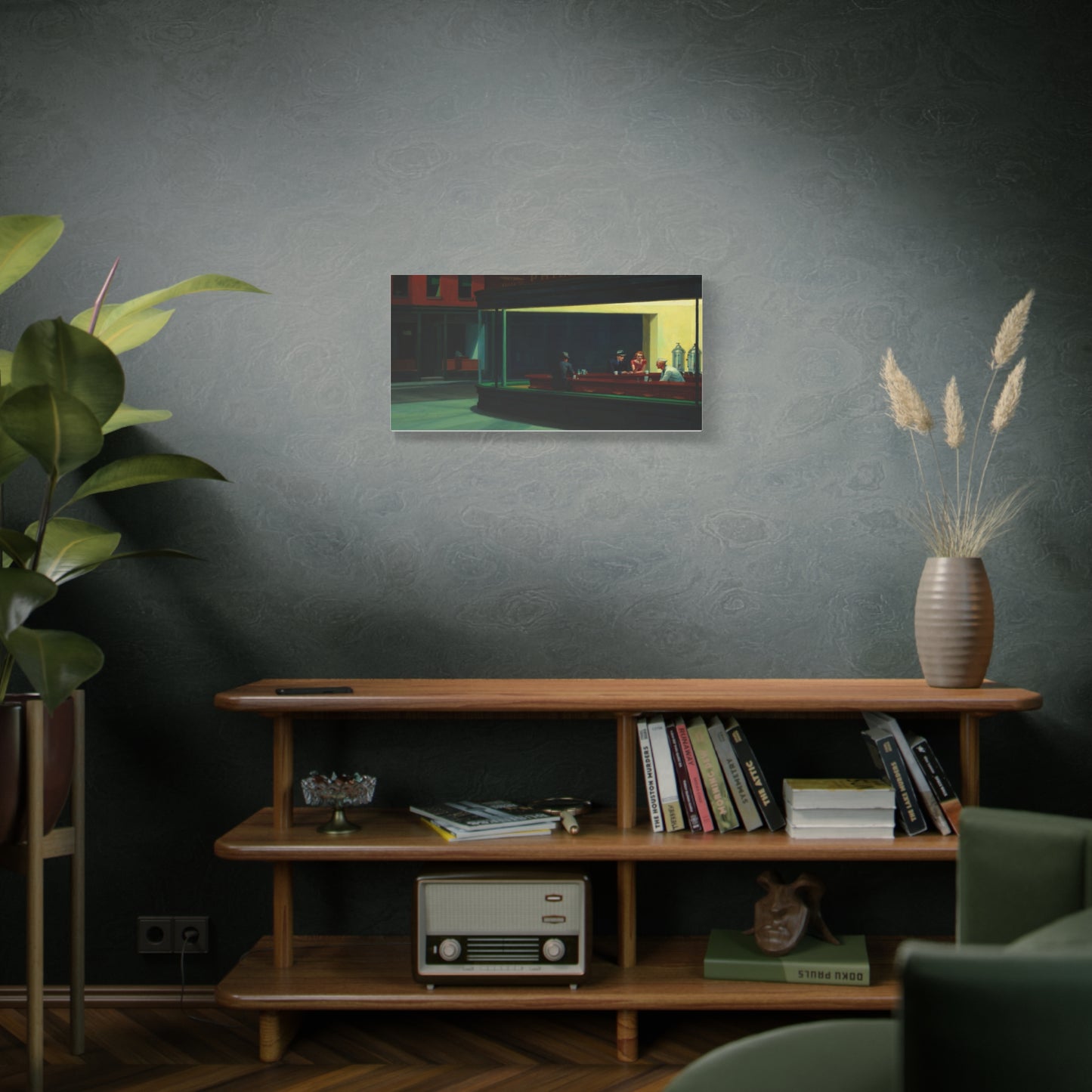 Nighthawks by Edward Hopper Matte Stretched Canvas Wall Art Print