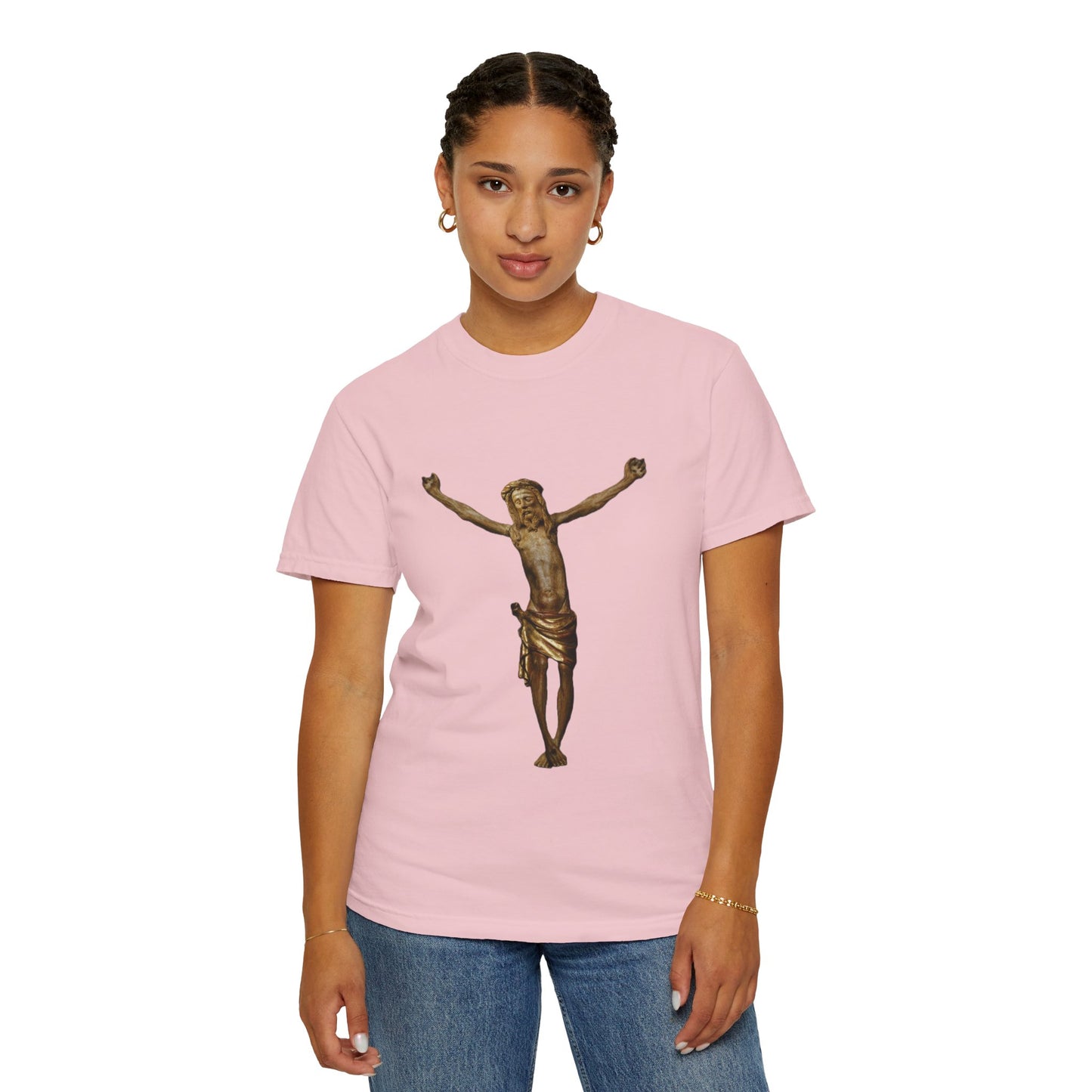 Unisex Christ on the cross Garment-Dyed T-shirt