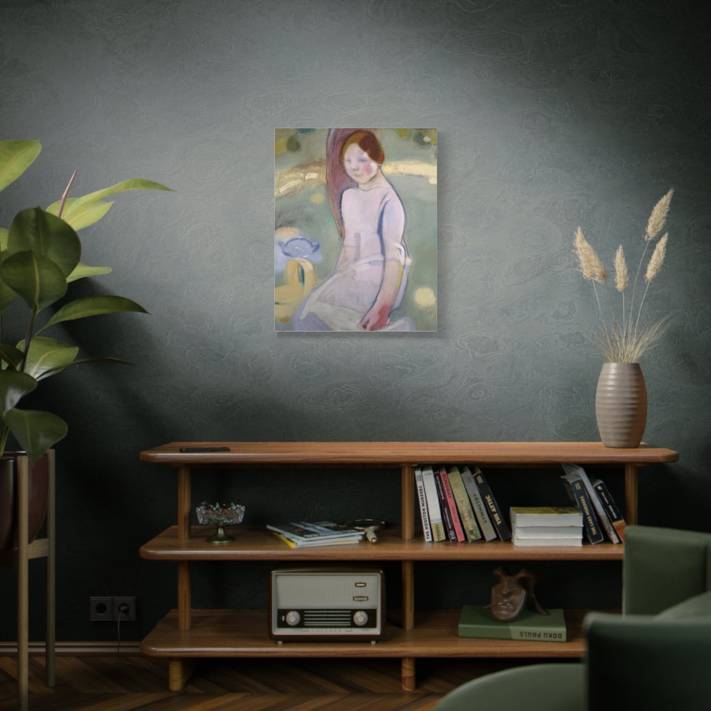 Under the Linden by Helene Schjerfbeck Soft Pastel Portrait Matte Canvas Wall Art Print