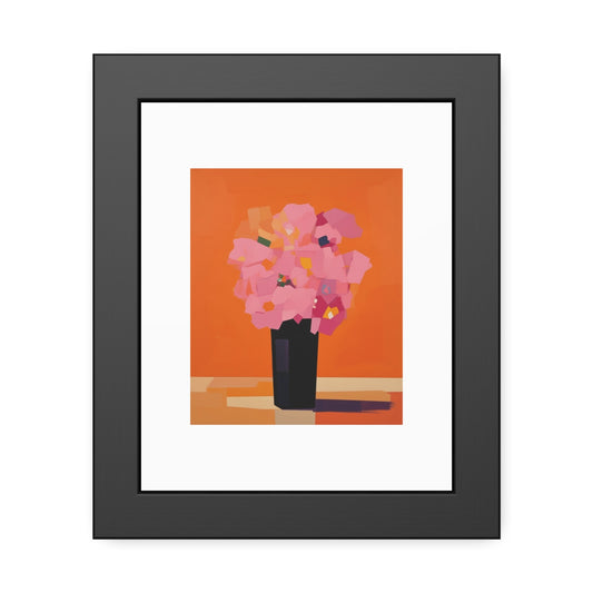 Floral Still Life Framed Poster — Pink Bouquet Art Print