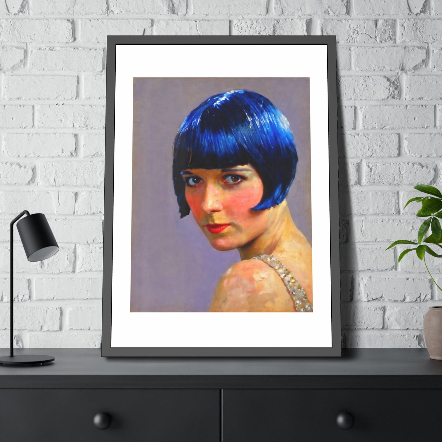 Blue Bob Portrait Framed Poster