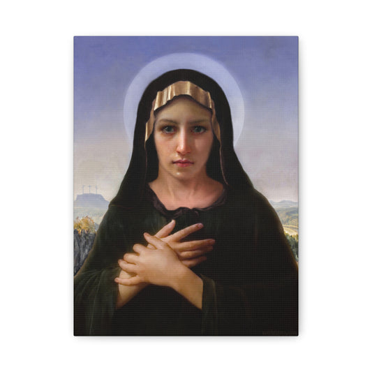 Virgo Solitudinis by William Adolphe Bouguereau Matte Canvas Print Wall Art