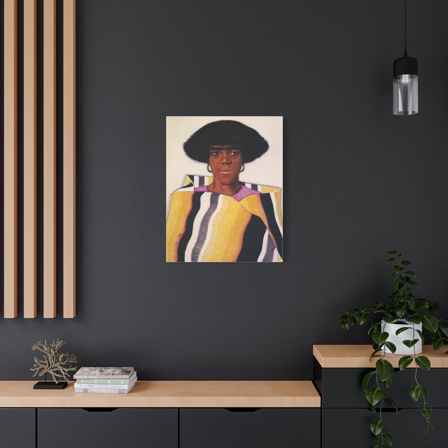 Portrait of an African American Woman by Winold Reiss Portrait Canvas Print — Matte Stretched