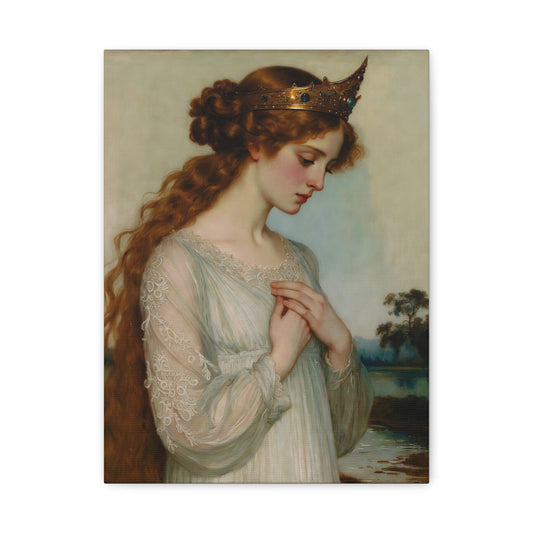 Vintage Romantic Princess Painting — Matte Canvas Wall Art