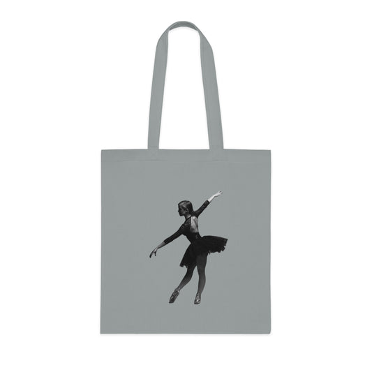 Ballet Silhouette Cotton Tote — Dancer Tote Bag for Ballet Lovers