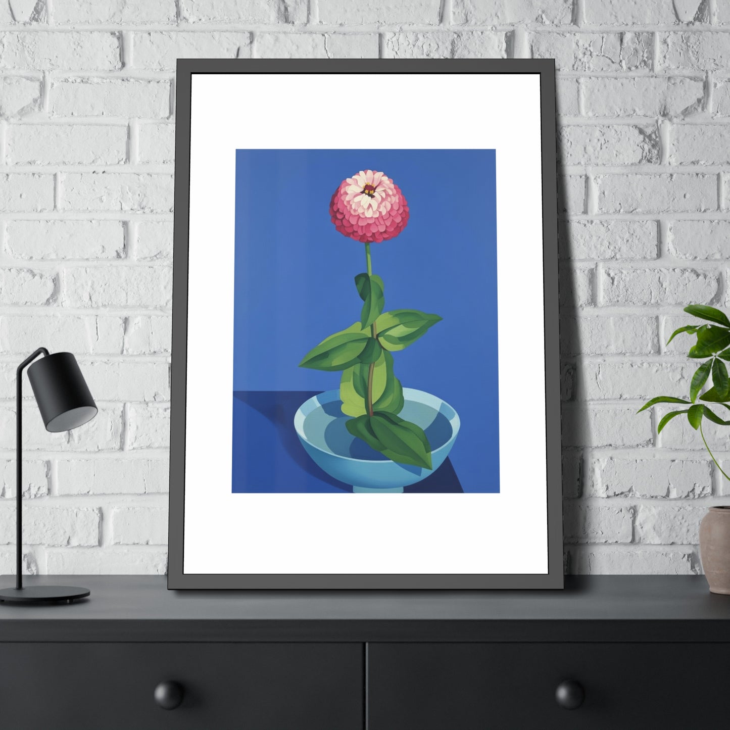 Framed Poster — Pink Bloom Still Life Wall Art