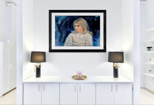 Painting of girl by Unknown Artist Wall Art Print