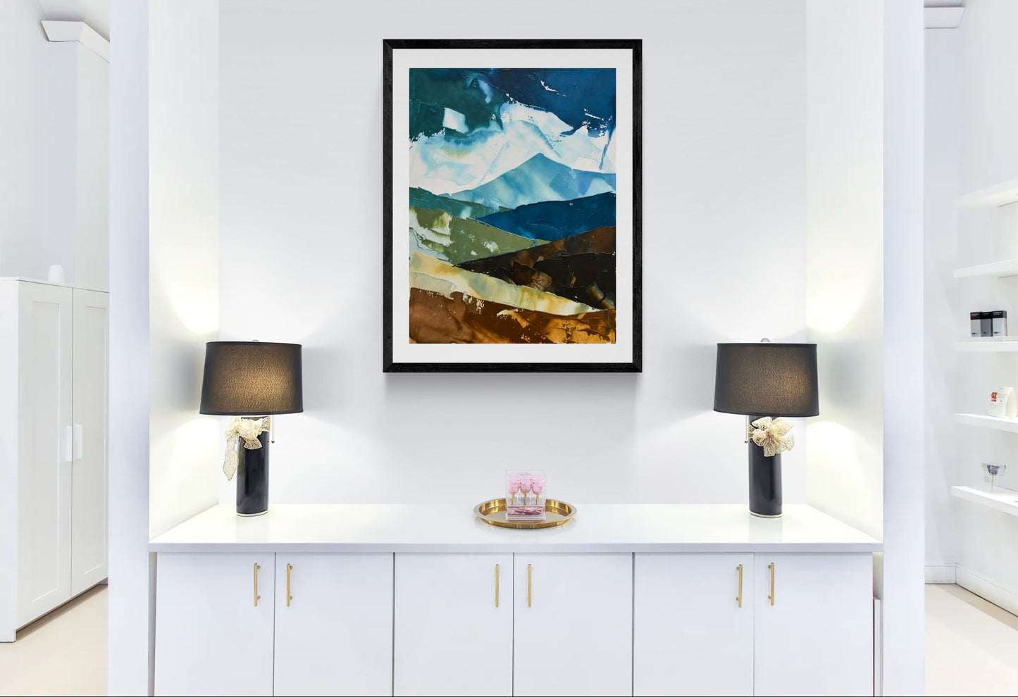 Abstract Mountain Landscape Poster — Rolled Art Print