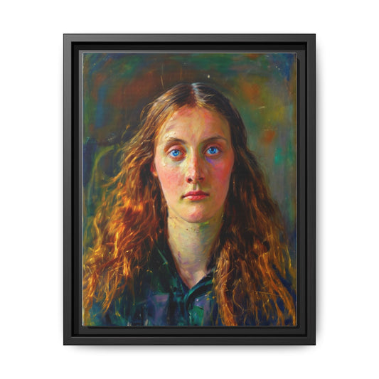 Framed Matte Canvas Print — Vintage Portrait Art