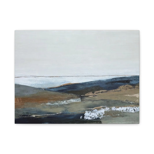 Abstract Coastal Landscape Canvas — Stretched Matte Wall Art