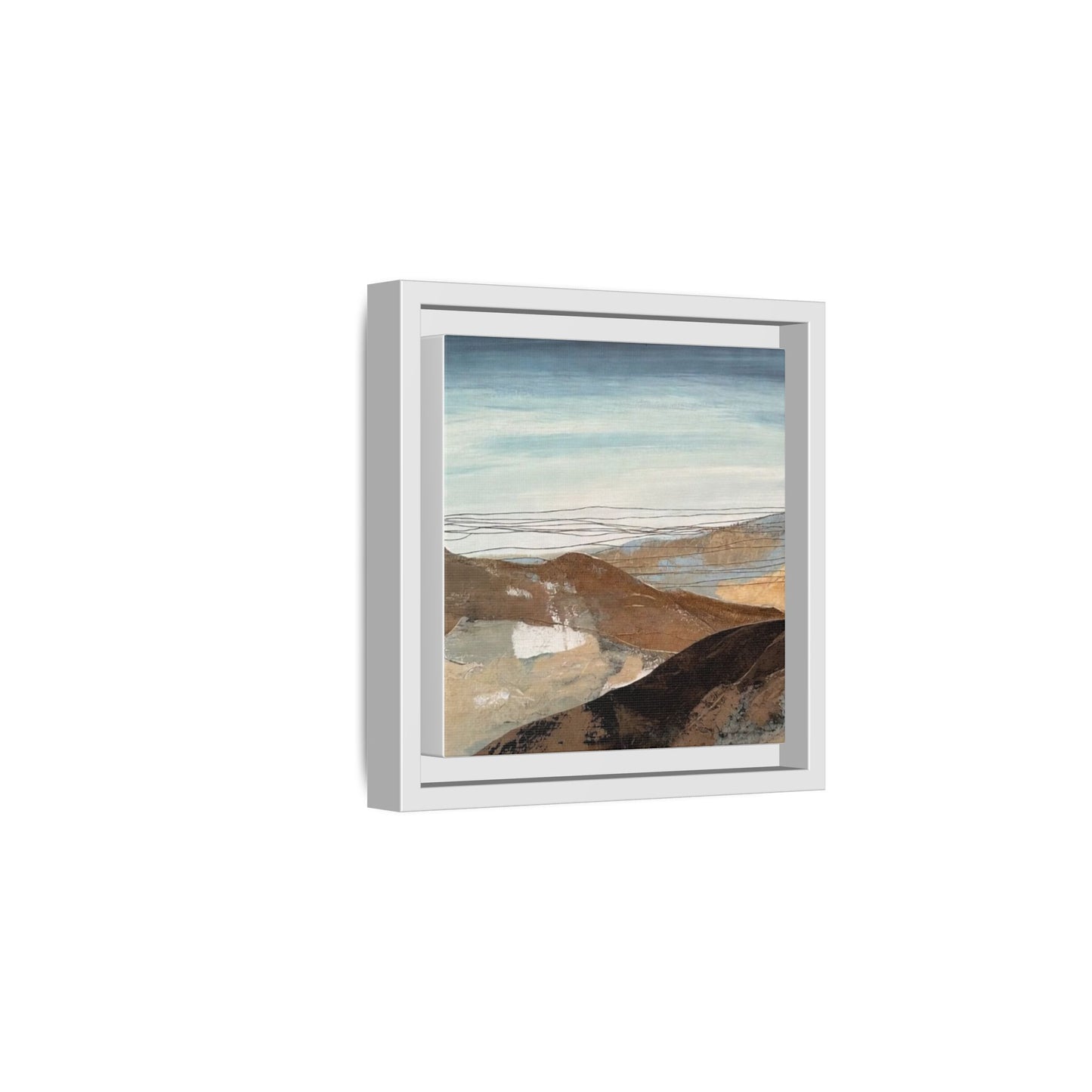 Framed Matte Canvas Art — Serene Abstract Landscape