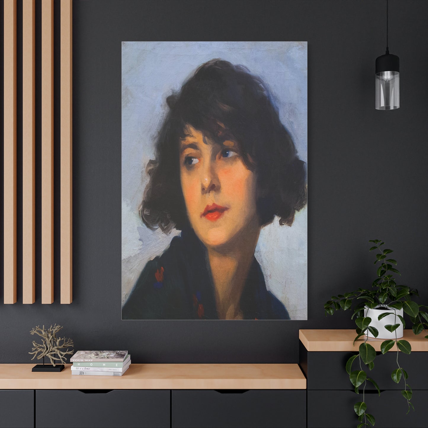 Mulher do chale verde (cropped) by Cyprien Eugene Boulet Matte Canvas Print — Stretched Wall Art