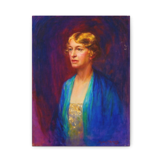Vintage Portrait Matte Canvas Print — Elegant Early 20th‑Century Woman Wall Art