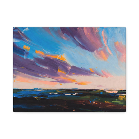 Abstract Coastal Sunset Canvas Print — Matte Stretched Wall Art