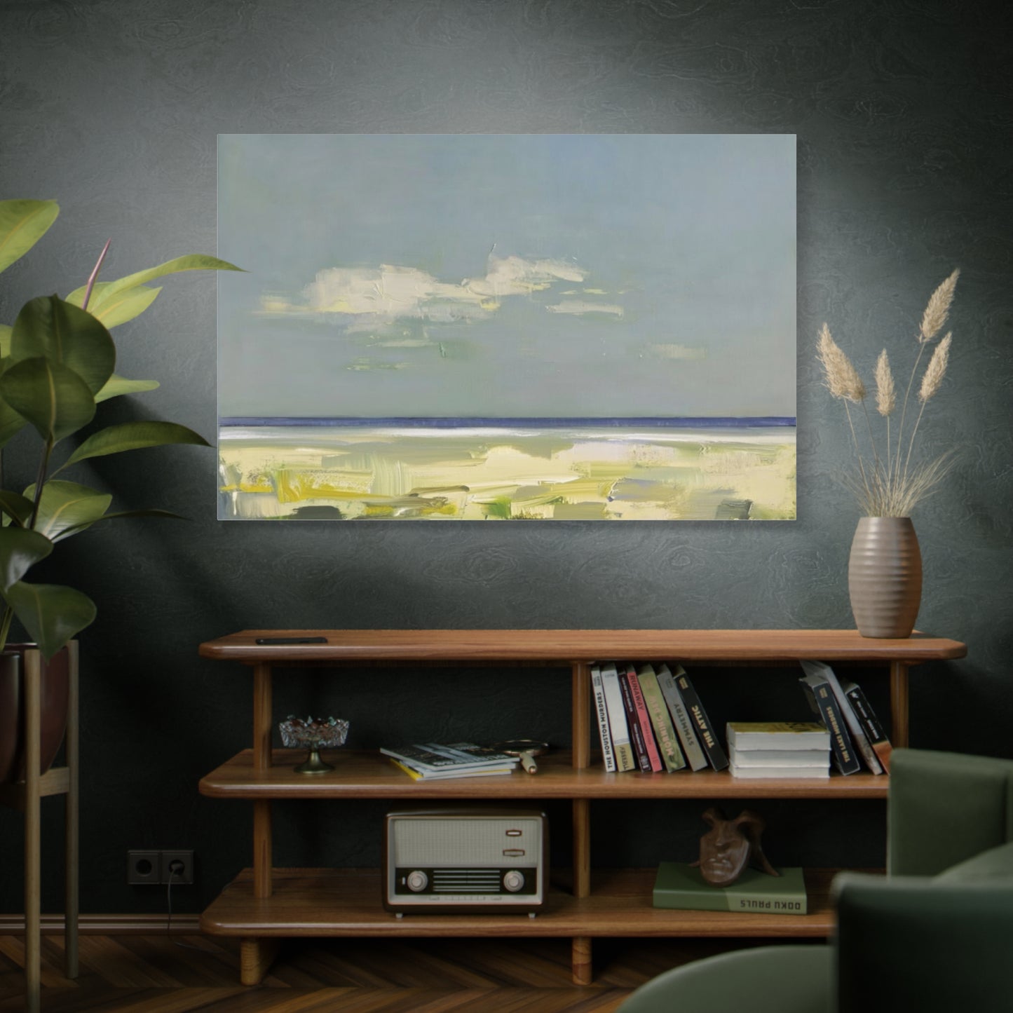 Coastal Breeze Abstract Canvas - Matte Stretched Wall Art