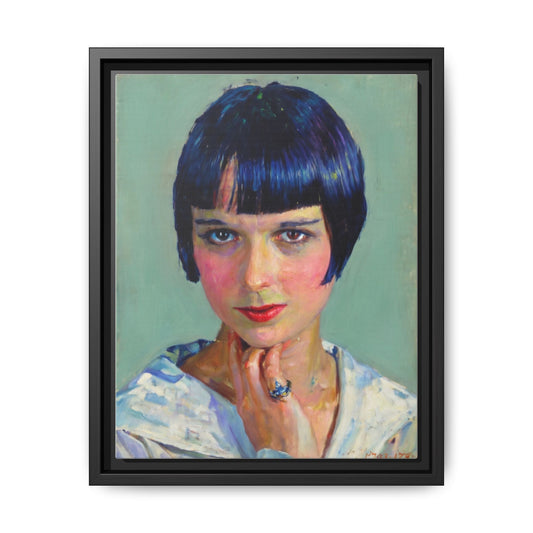 Framed Matte Canvas Portrait Print — Vintage Flapper Woman