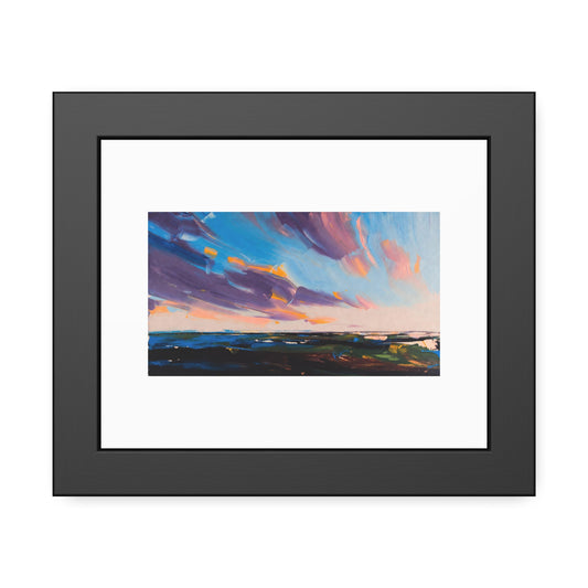Framed Poster – Colorful Coastal Sunset Landscape Art Print