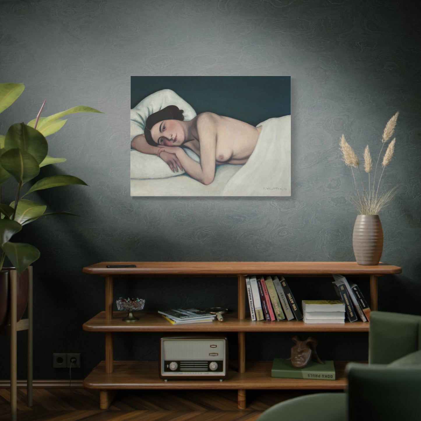 Nu au lit by Félix Vallotto Matte Canvas Wall Art Print