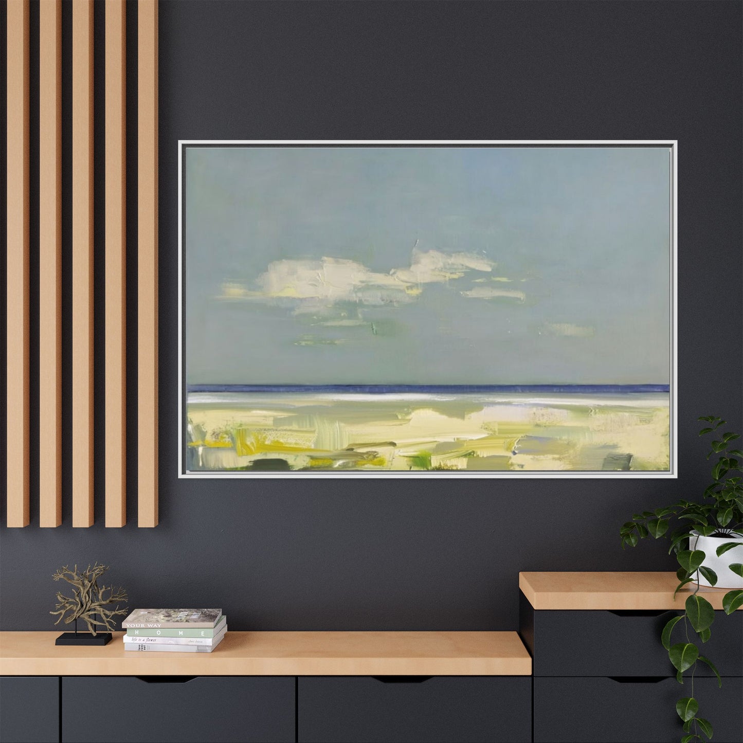 Coastal Calm Matte Canvas Framed Wall Art