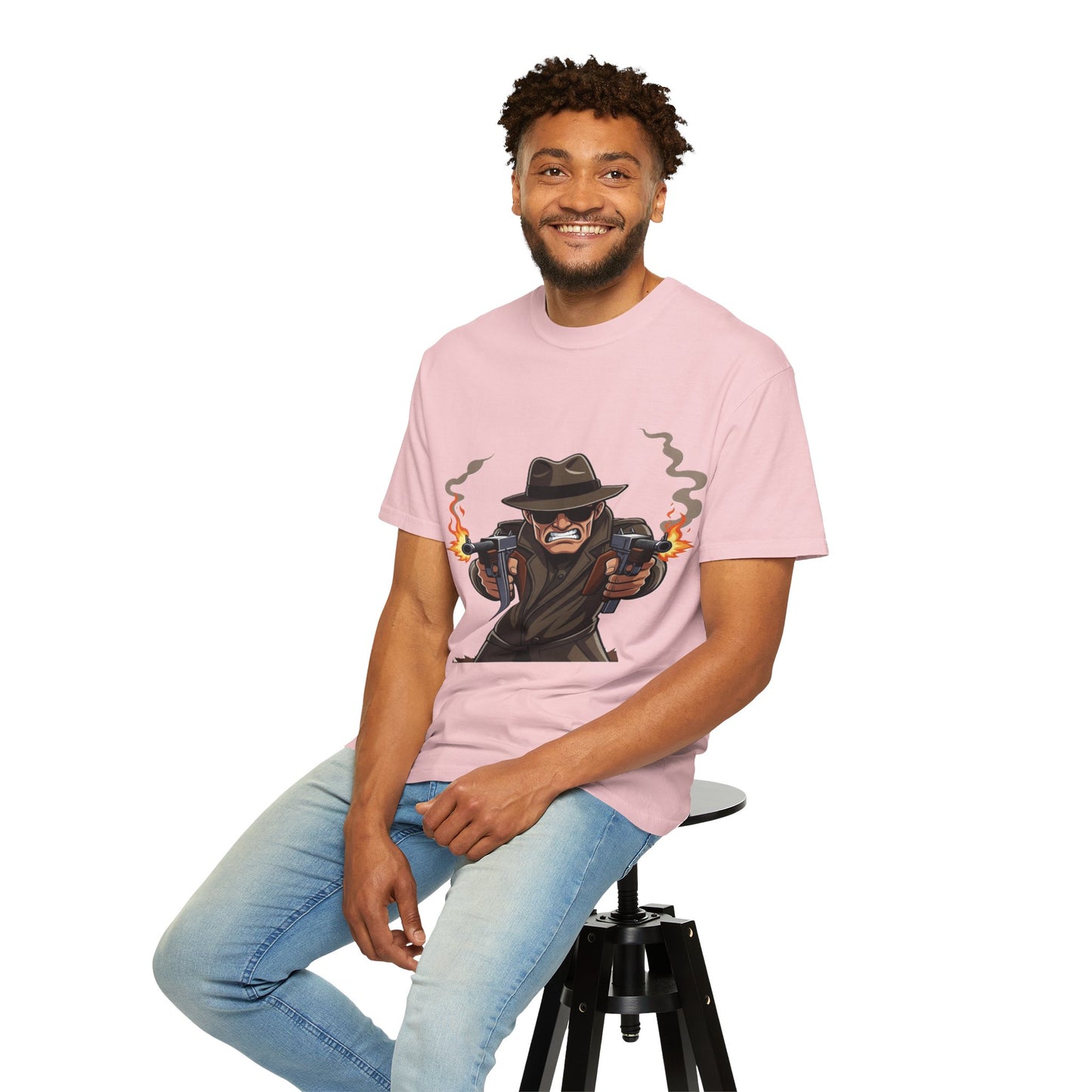 Vintage Gangster Shooter T-Shirt – Retro Mobster Graphic Tee