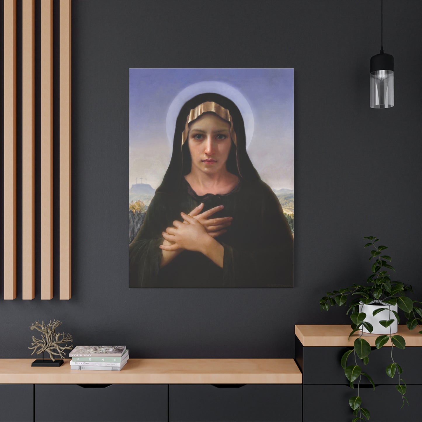 Virgo Solitudinis by William Adolphe Bouguereau Matte Canvas Print Wall Art