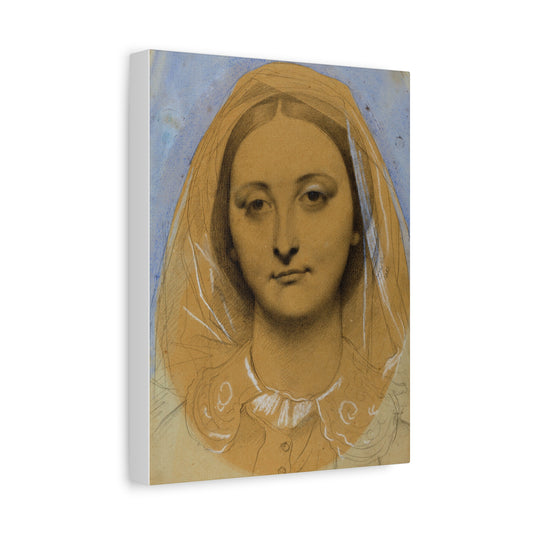 Mademoiselle Mary de Borderieux by Jean Auguste Dominique Ingres Matte Stretched Canvas Wall Art