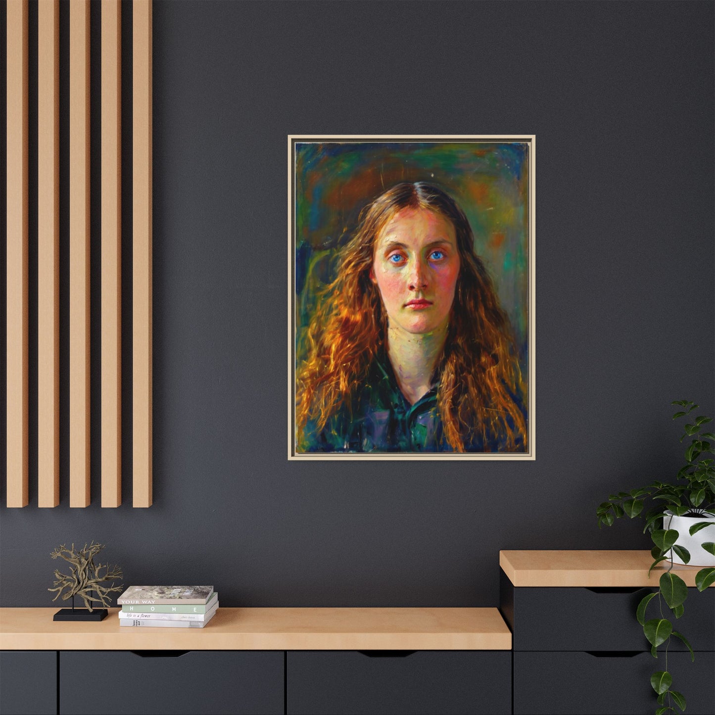 Framed Matte Canvas Print — Vintage Portrait Art