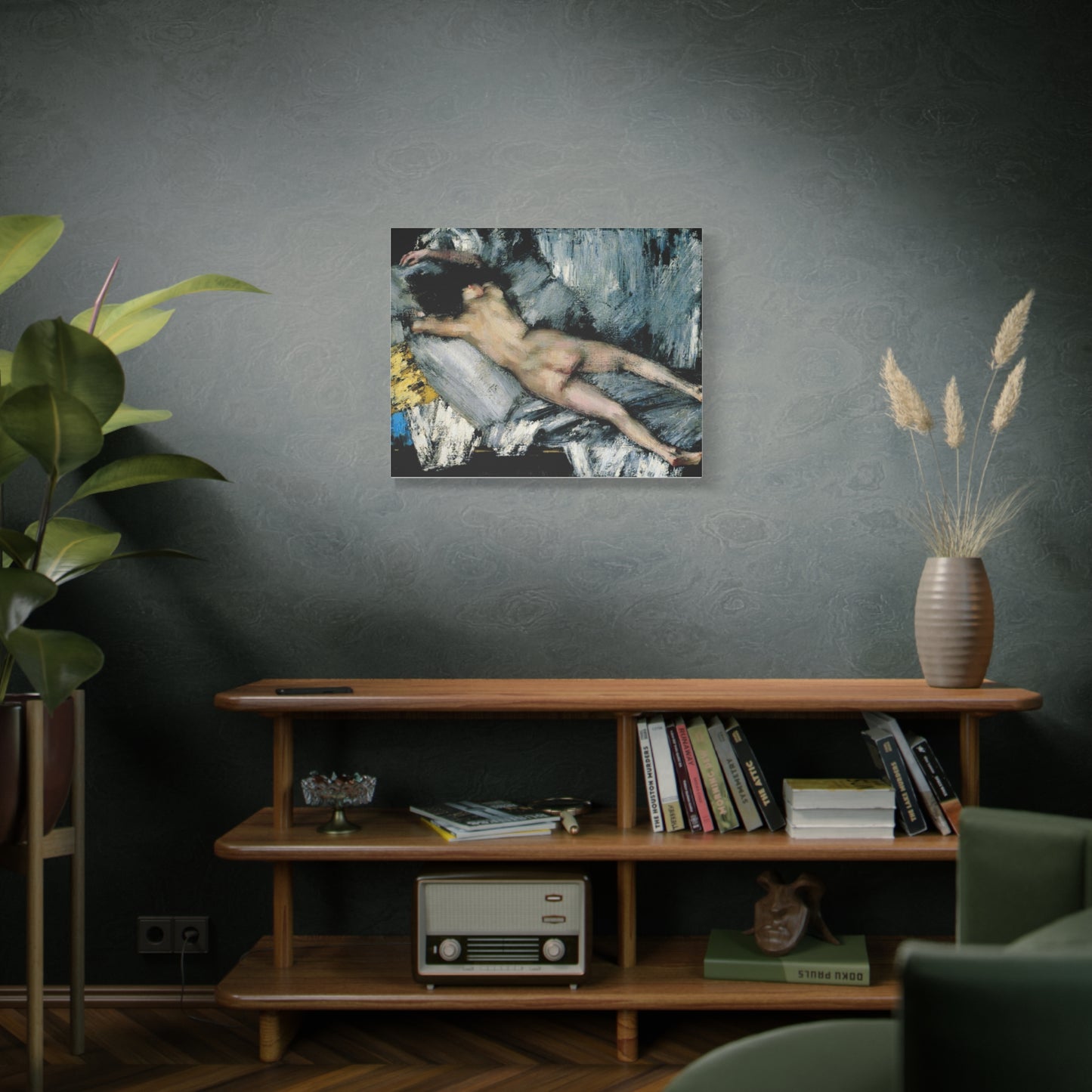 Nude in the Studio by János Vaszary Matte Stretched Canvas: Wall Art Poster