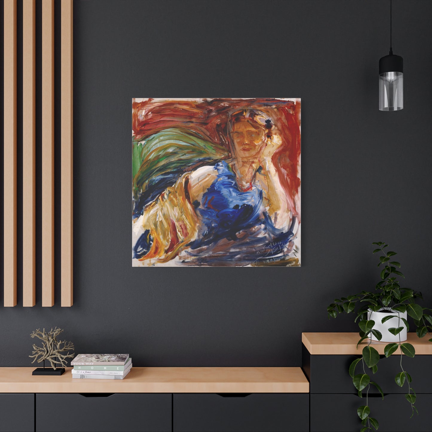 Portrait of hyllis Sjostrom by Akseli Gallen-Kallela Canvas Wall Art Print