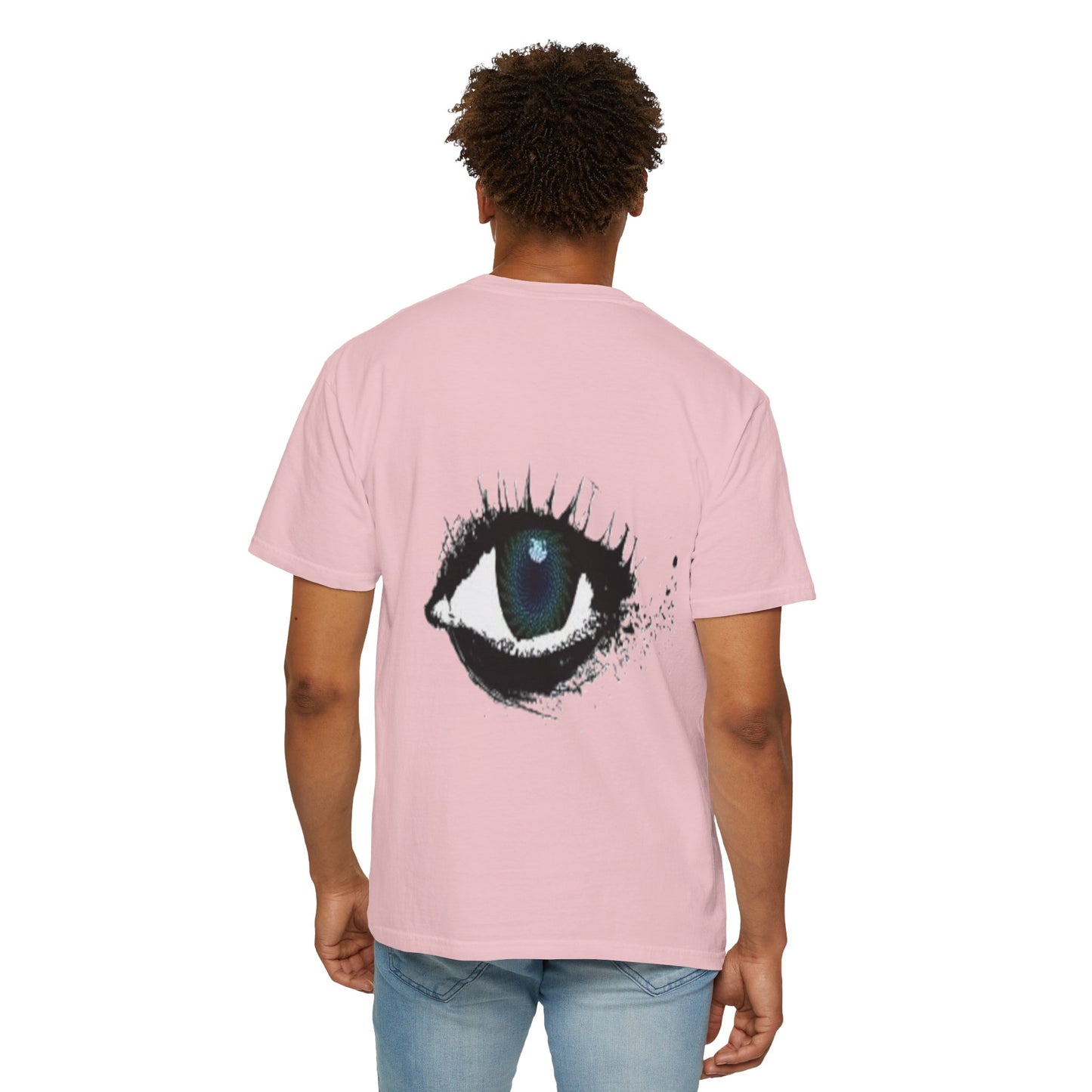 Eye Graphic T-Shirt — Blue Iris Grunge Art Tee